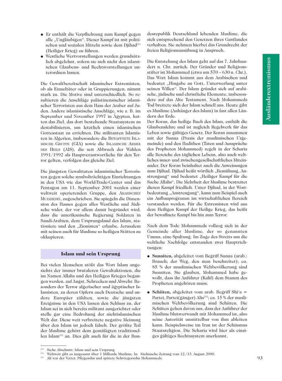 Seite 95 des Verfassungsschutzbericht 2001 Sachsen
