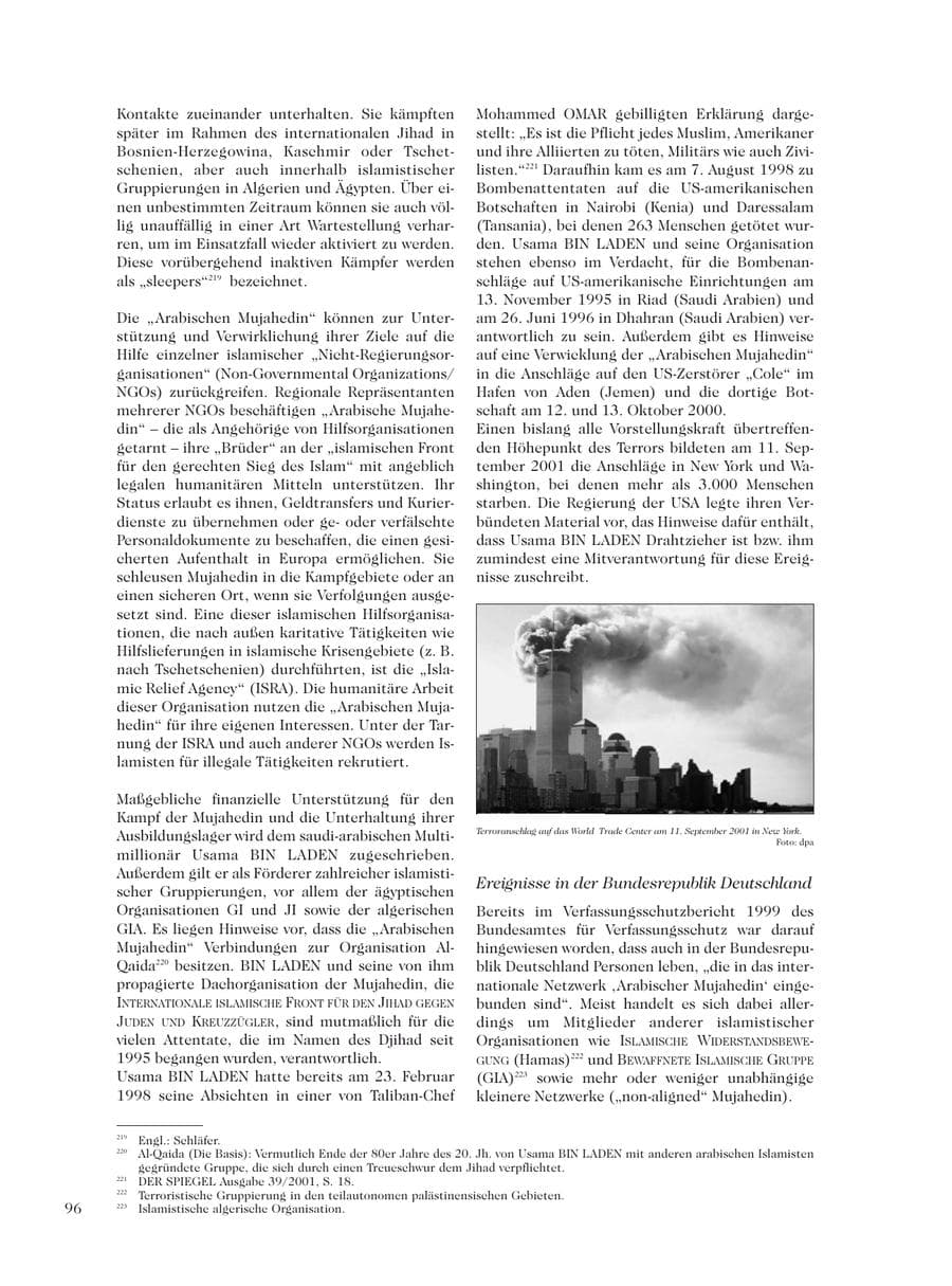 Seite 98 des Verfassungsschutzbericht 2001 Sachsen