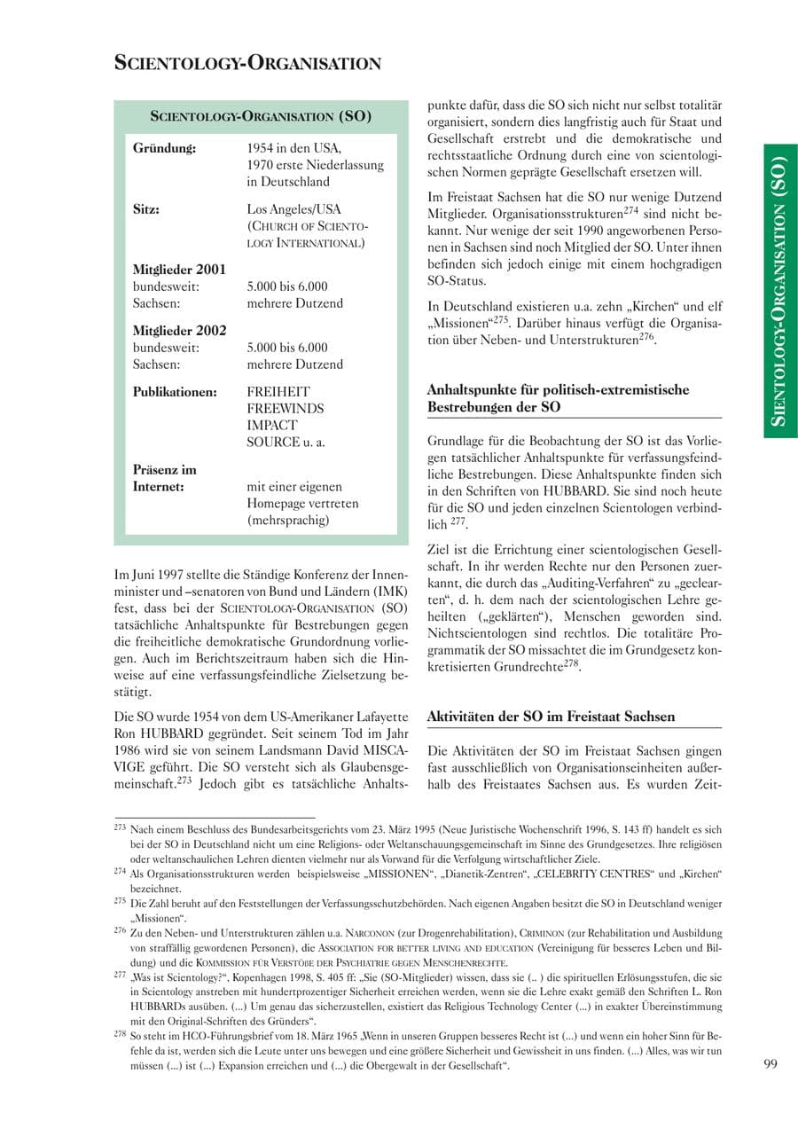 Seite 101 des Verfassungsschutzbericht 2002 Sachsen