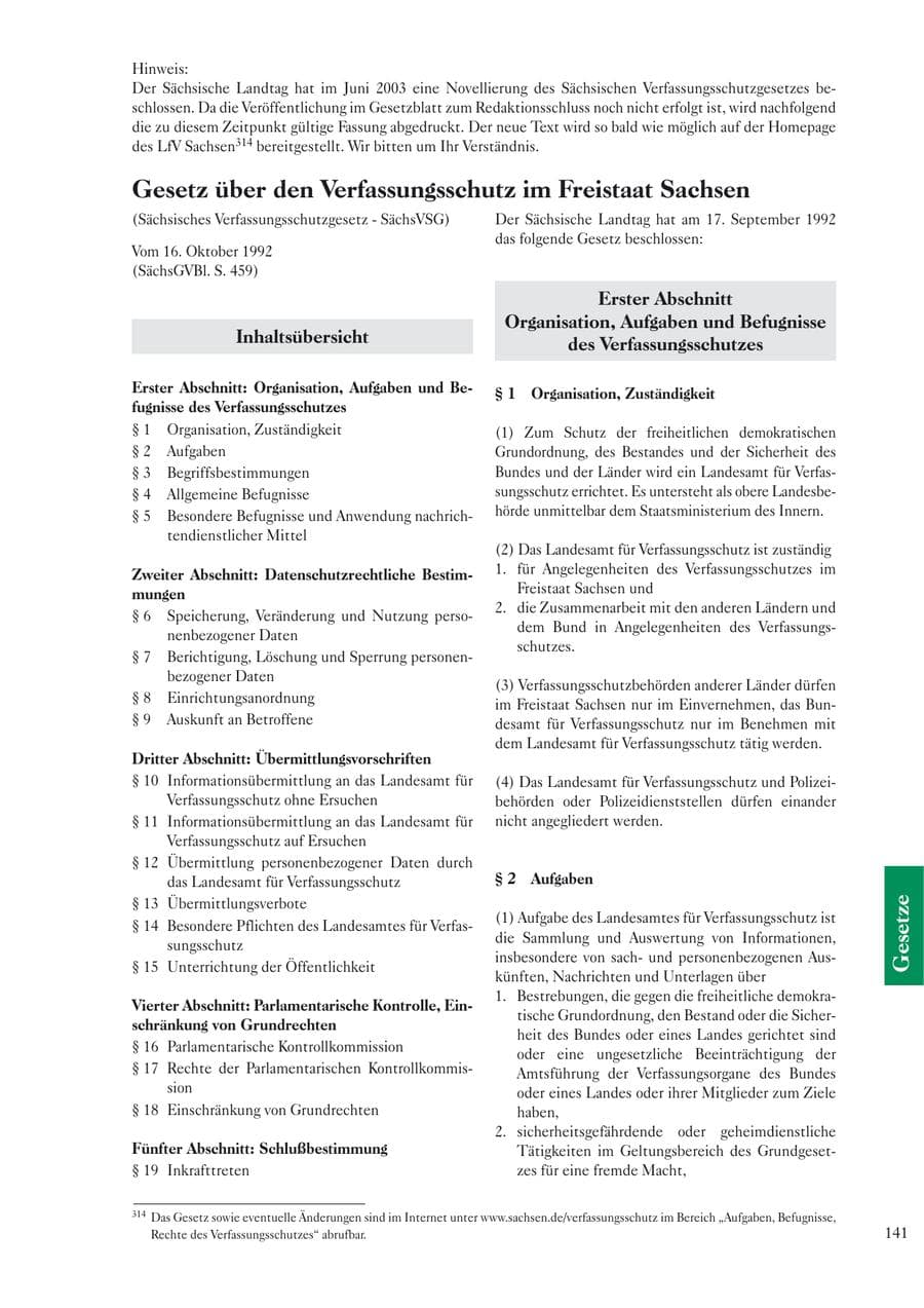 Seite 143 des Verfassungsschutzbericht 2002 Sachsen
