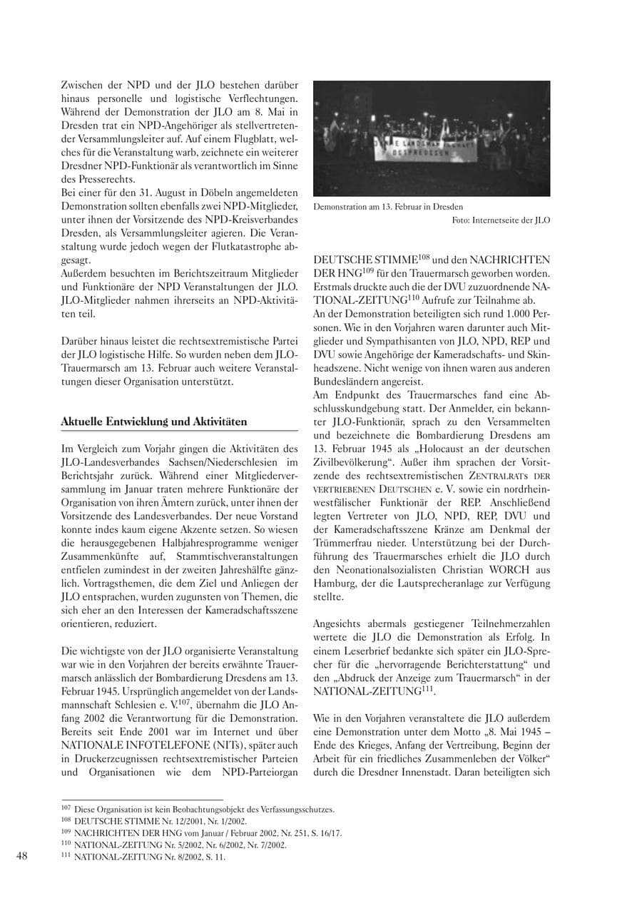 Seite 50 des Verfassungsschutzbericht 2002 Sachsen