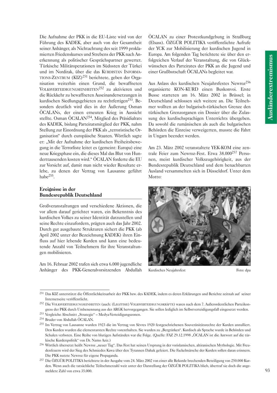 Seite 95 des Verfassungsschutzbericht 2002 Sachsen