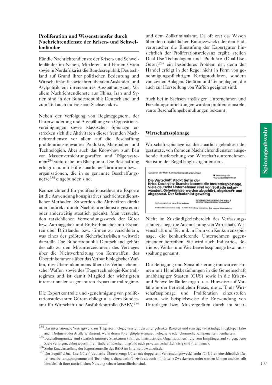 Seite 108 des Verfassungsschutzbericht 2003 Sachsen