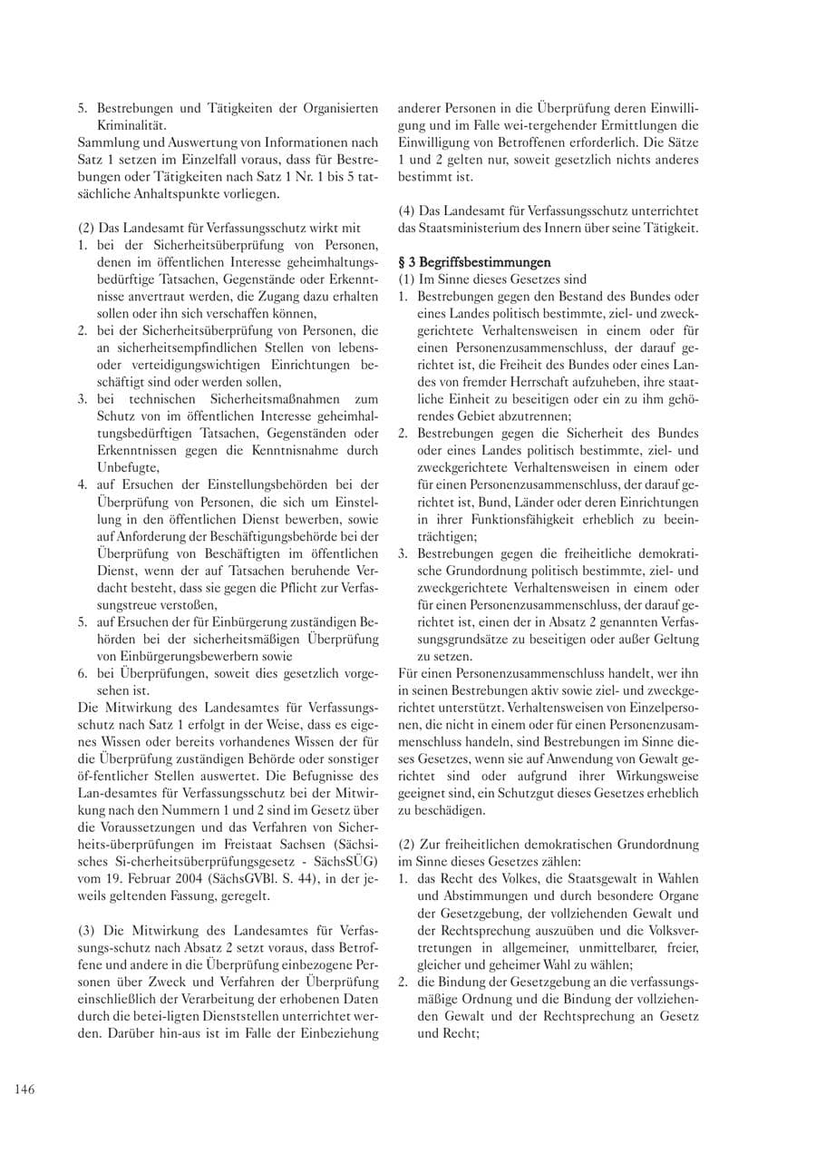 Seite 146 des Verfassungsschutzbericht 2003 Sachsen