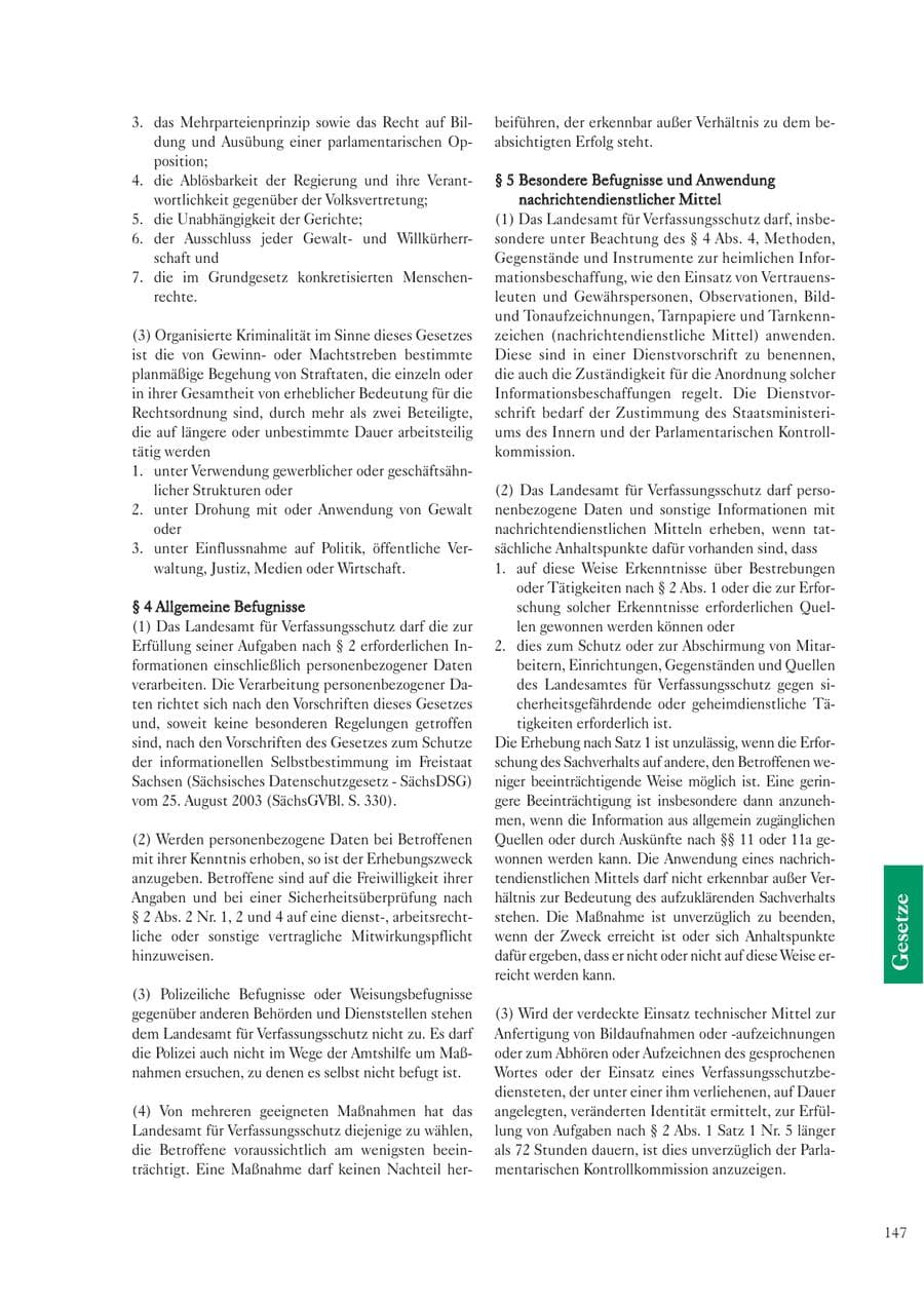 Seite 147 des Verfassungsschutzbericht 2003 Sachsen
