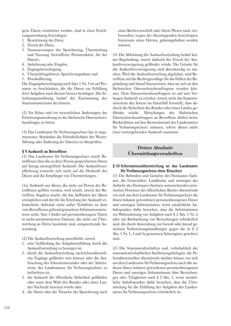 Seite 150 des Verfassungsschutzbericht 2003 Sachsen