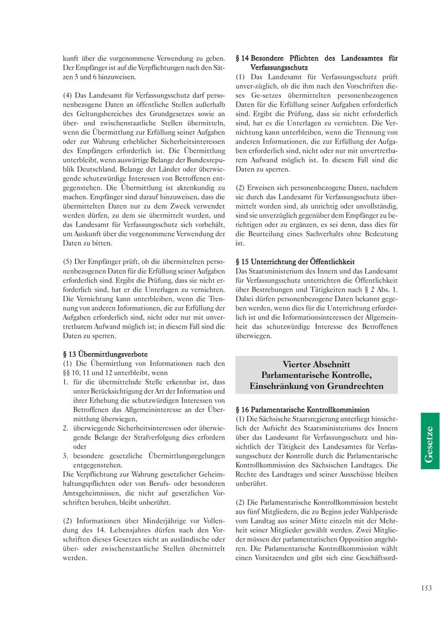 Seite 153 des Verfassungsschutzbericht 2003 Sachsen