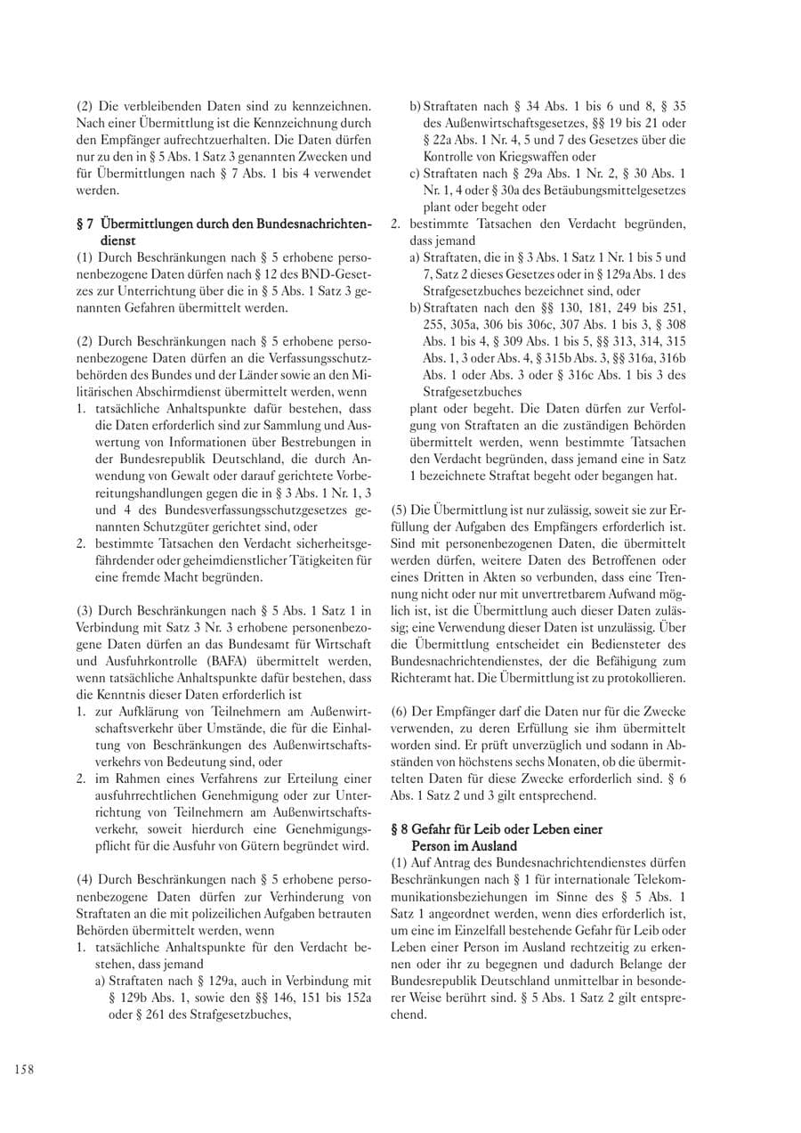 Seite 158 des Verfassungsschutzbericht 2003 Sachsen