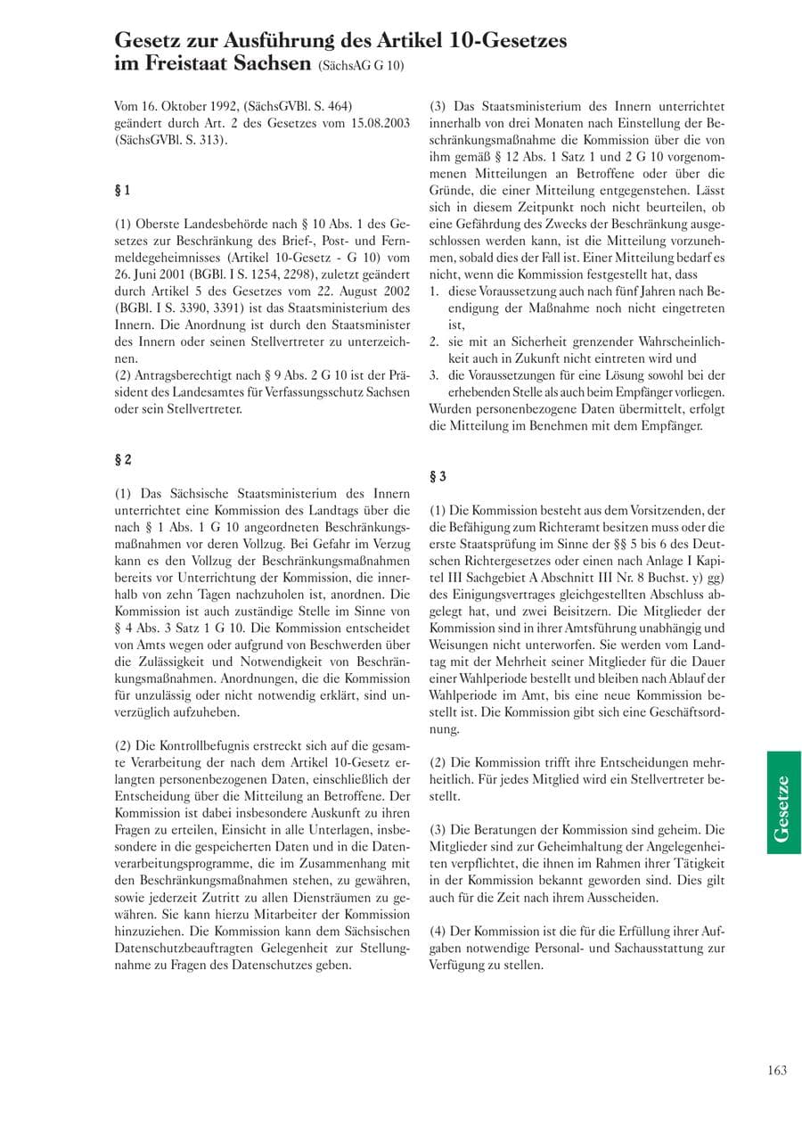 Seite 163 des Verfassungsschutzbericht 2003 Sachsen