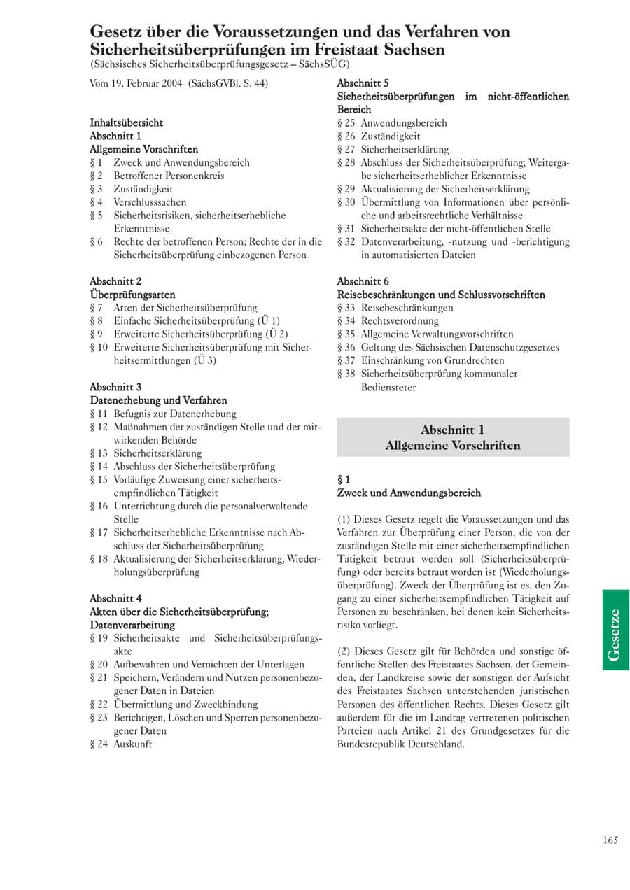 Seite 165 des Verfassungsschutzbericht 2003 Sachsen