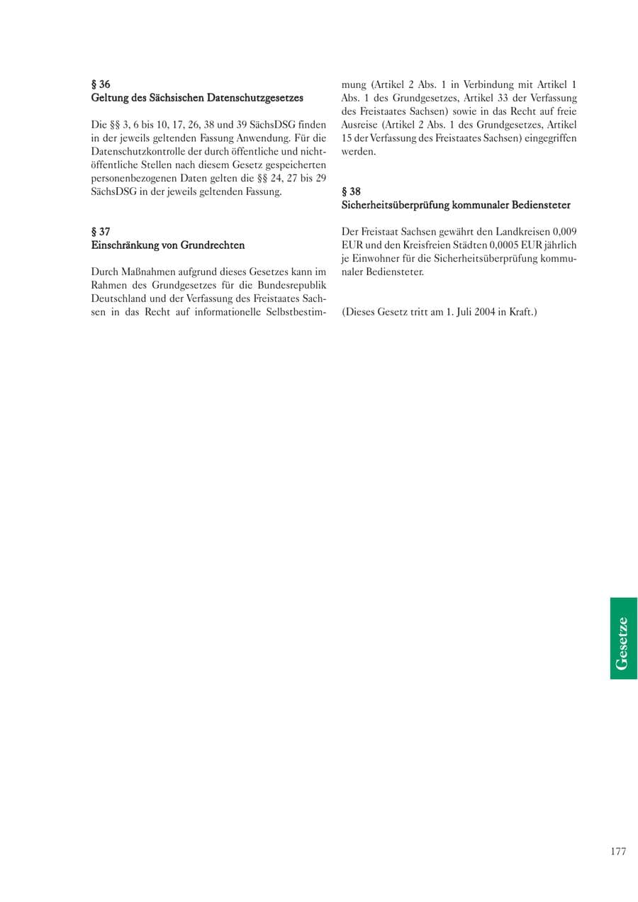 Seite 177 des Verfassungsschutzbericht 2003 Sachsen