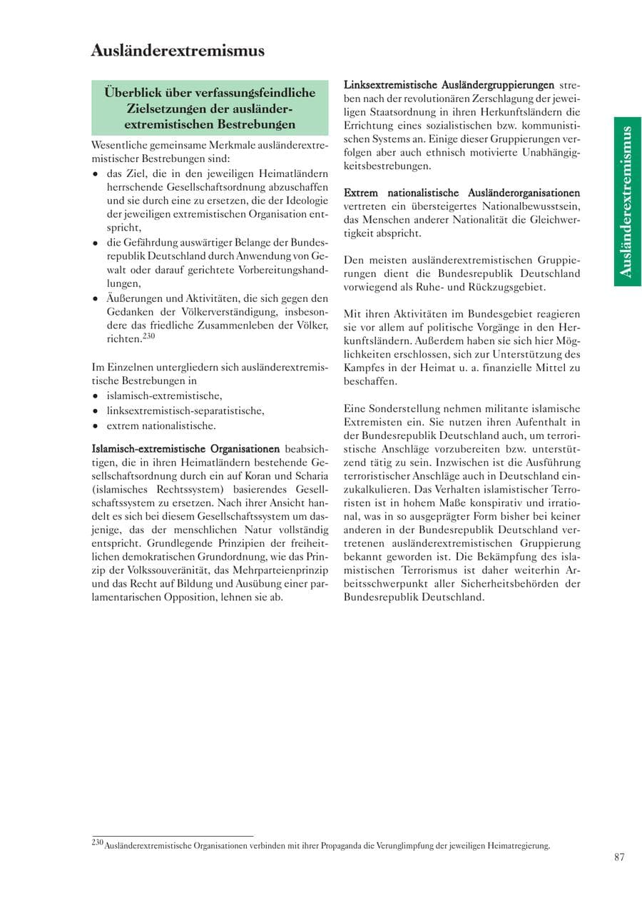 Seite 88 des Verfassungsschutzbericht 2003 Sachsen