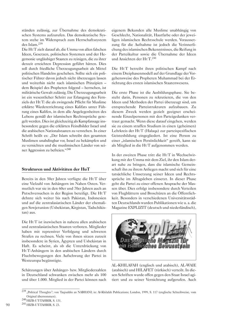 Seite 91 des Verfassungsschutzbericht 2003 Sachsen