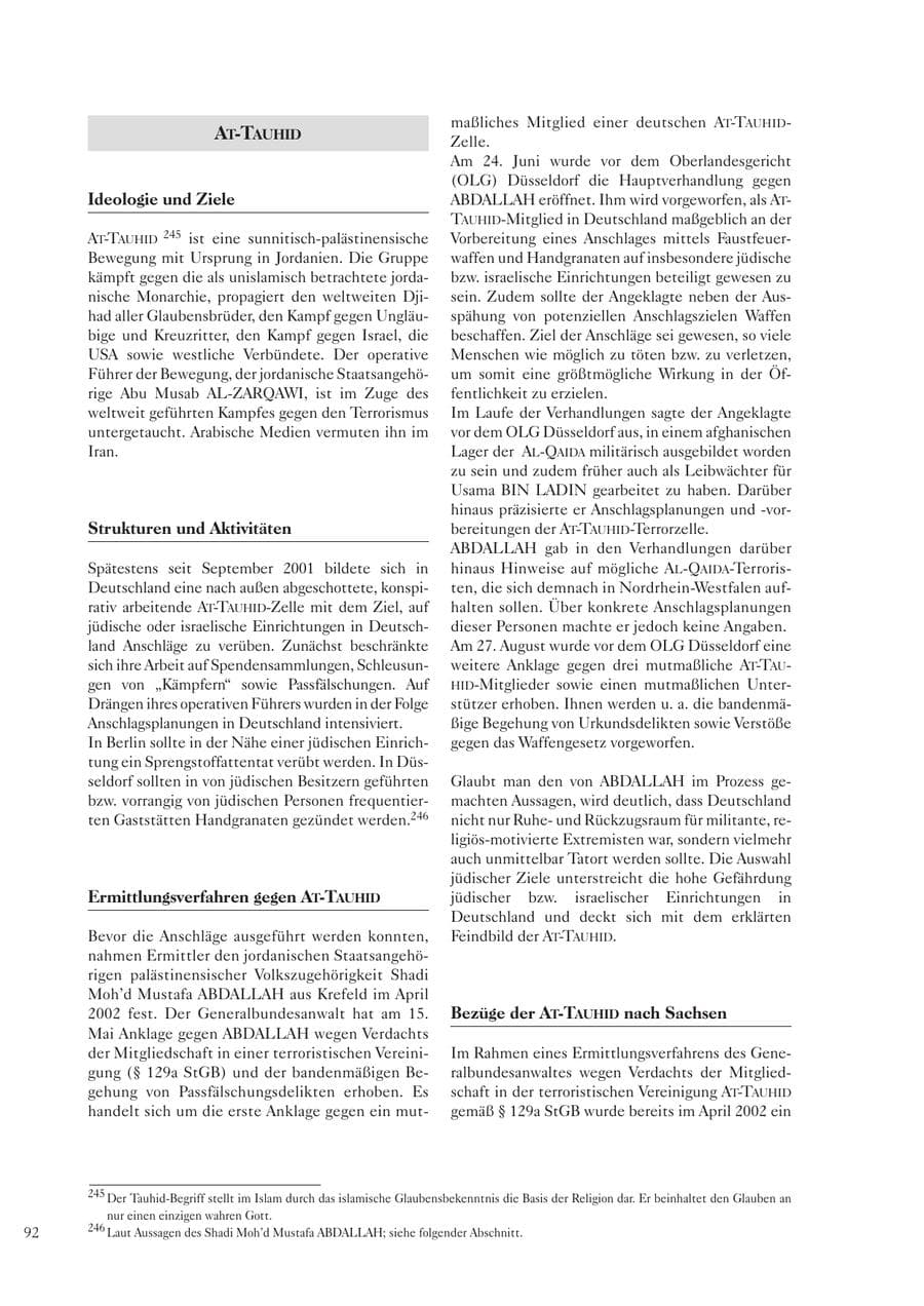 Seite 93 des Verfassungsschutzbericht 2003 Sachsen