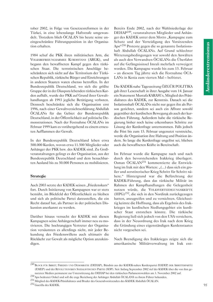 Seite 96 des Verfassungsschutzbericht 2003 Sachsen