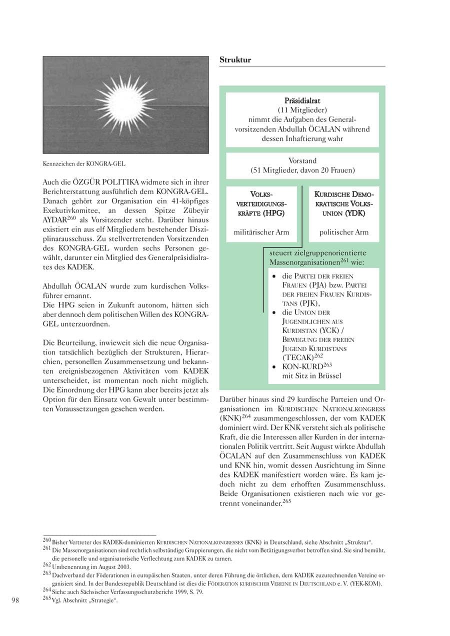 Seite 99 des Verfassungsschutzbericht 2003 Sachsen