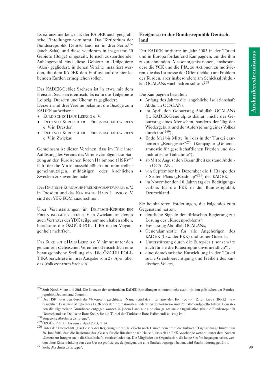 Seite 100 des Verfassungsschutzbericht 2003 Sachsen