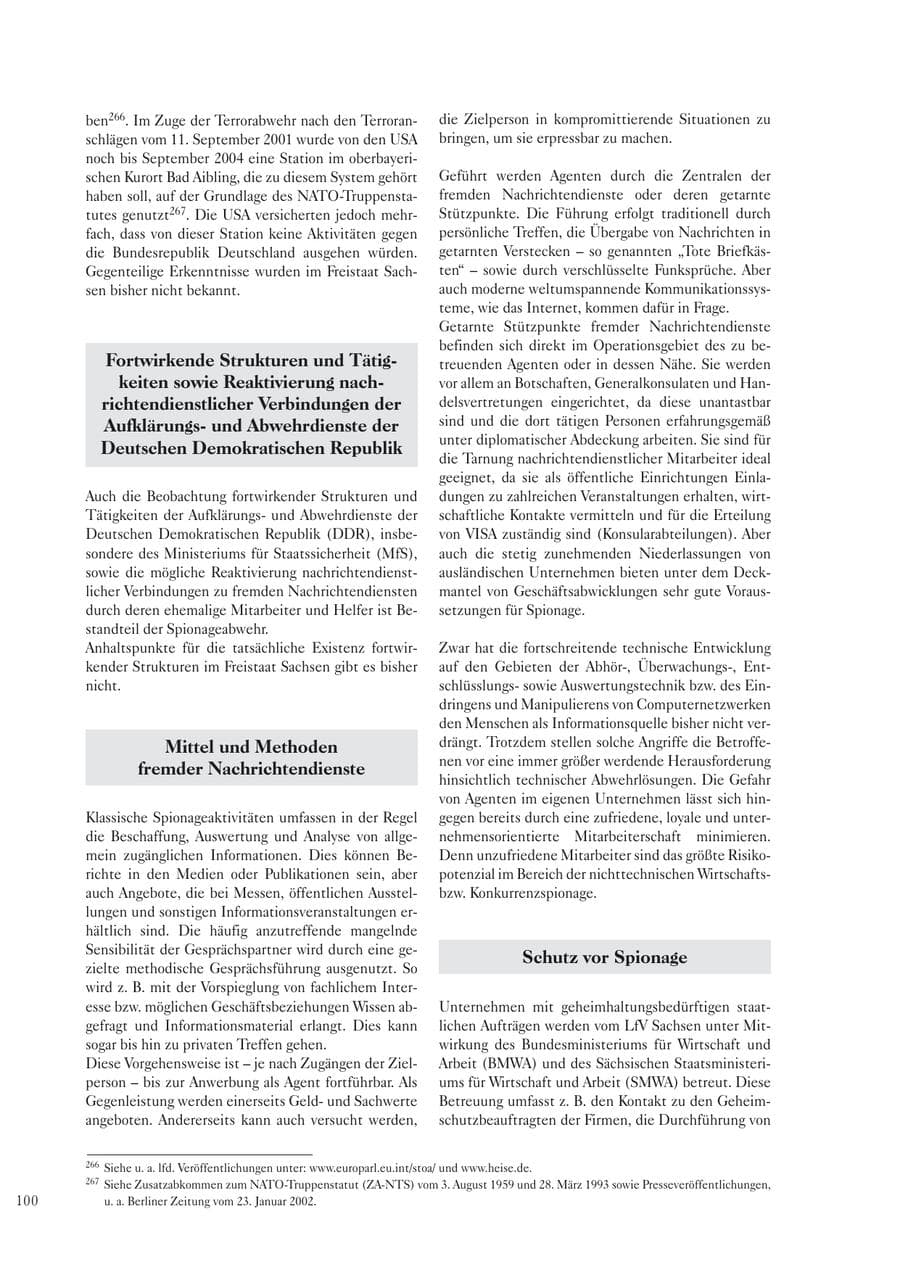 Seite 102 des Verfassungsschutzbericht 2004 Sachsen