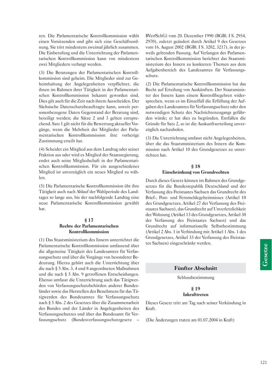 Seite 123 des Verfassungsschutzbericht 2004 Sachsen