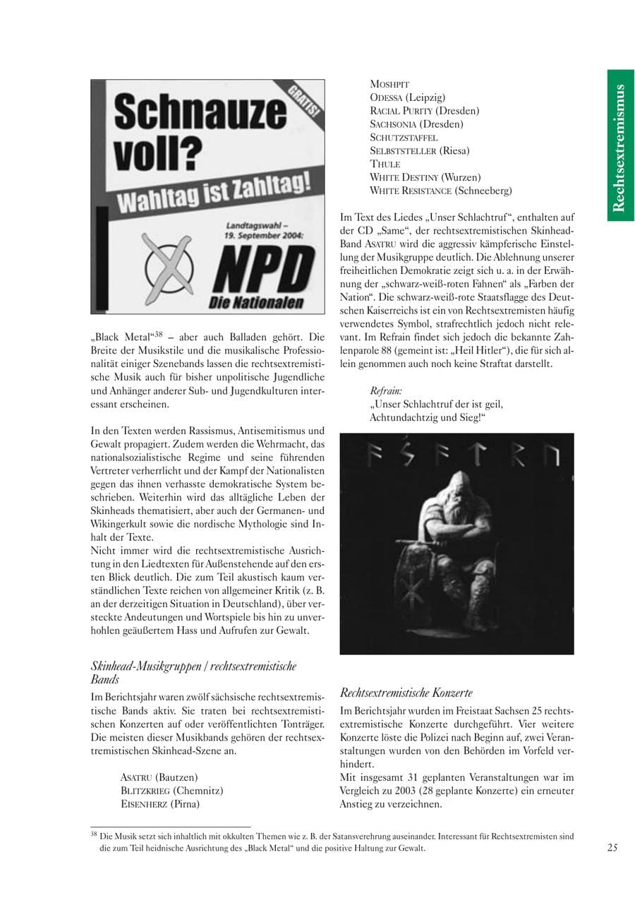 Seite 27 des Verfassungsschutzbericht 2004 Sachsen