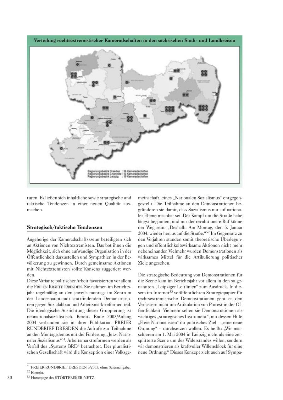 Seite 32 des Verfassungsschutzbericht 2004 Sachsen
