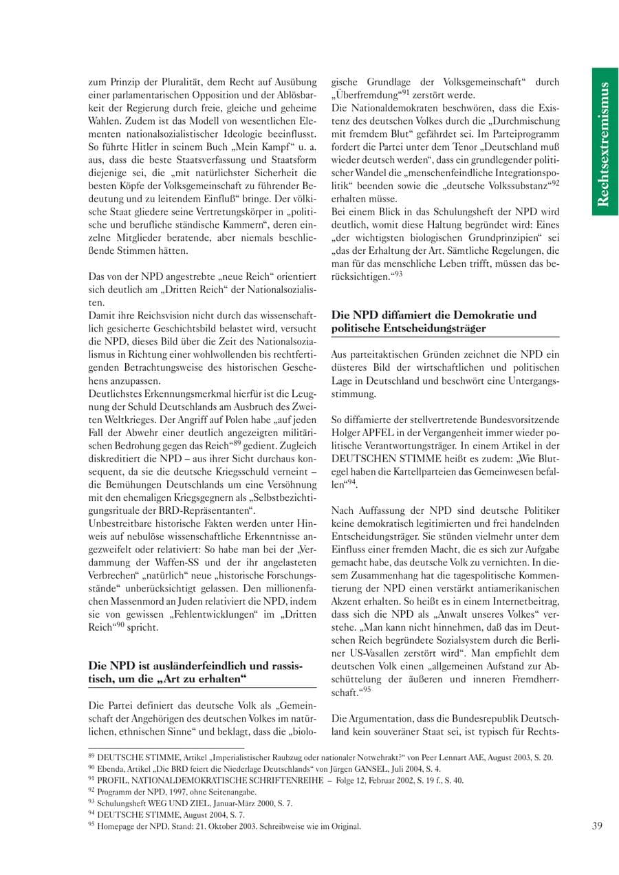 Seite 41 des Verfassungsschutzbericht 2004 Sachsen
