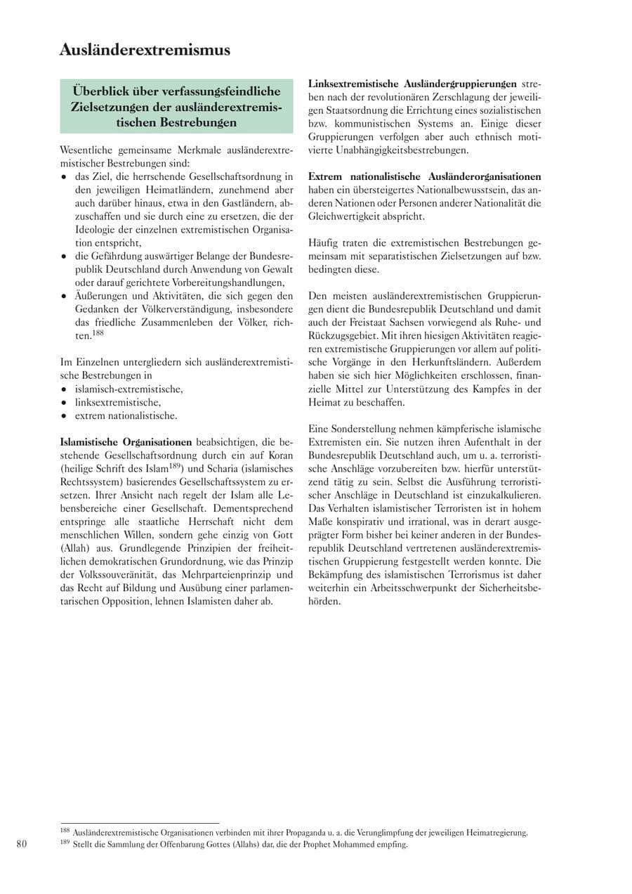 Seite 82 des Verfassungsschutzbericht 2004 Sachsen