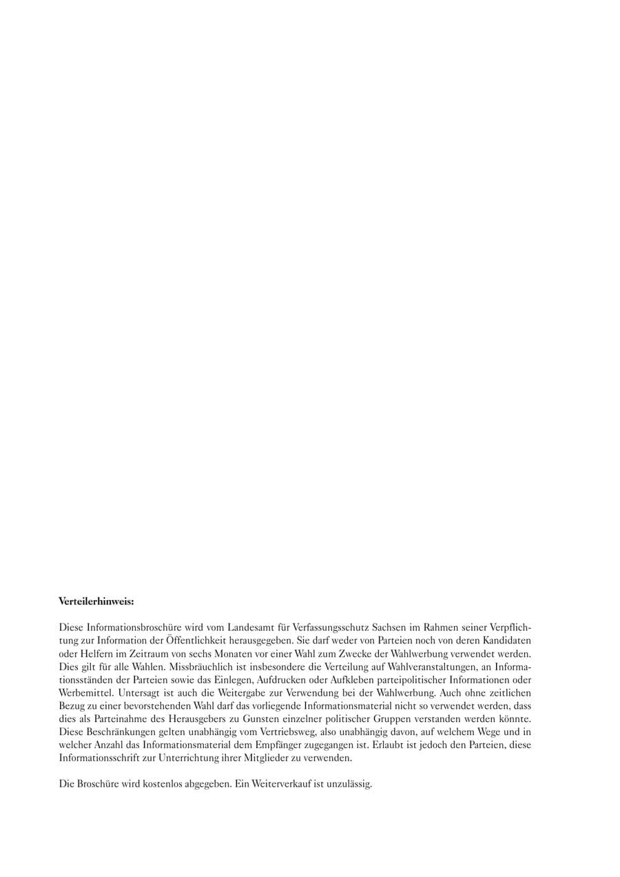 Seite 2 des Verfassungsschutzbericht 2005 Sachsen