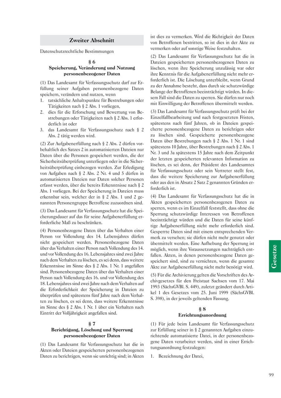 Seite 101 des Verfassungsschutzbericht 2005 Sachsen