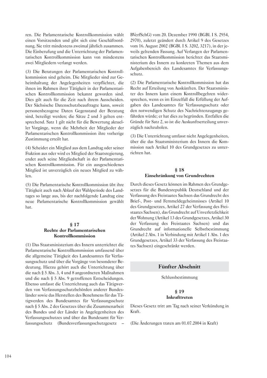 Seite 106 des Verfassungsschutzbericht 2005 Sachsen