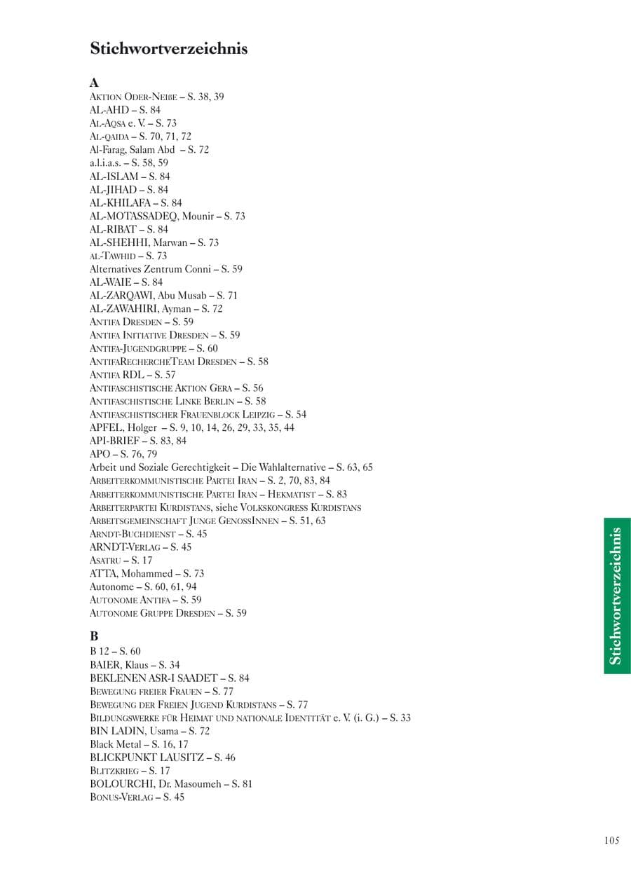 Seite 107 des Verfassungsschutzbericht 2005 Sachsen