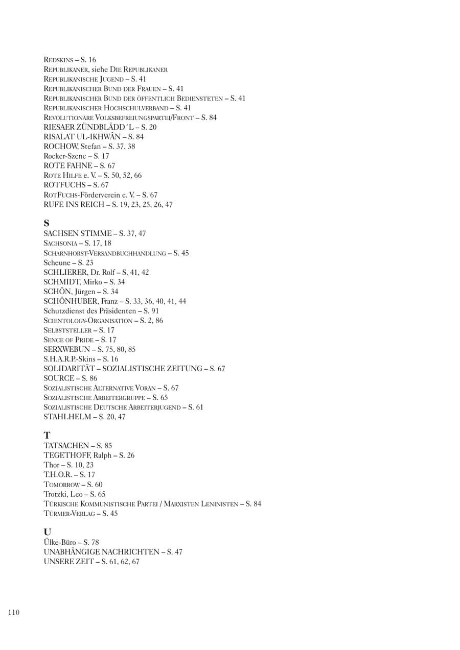 Seite 112 des Verfassungsschutzbericht 2005 Sachsen
