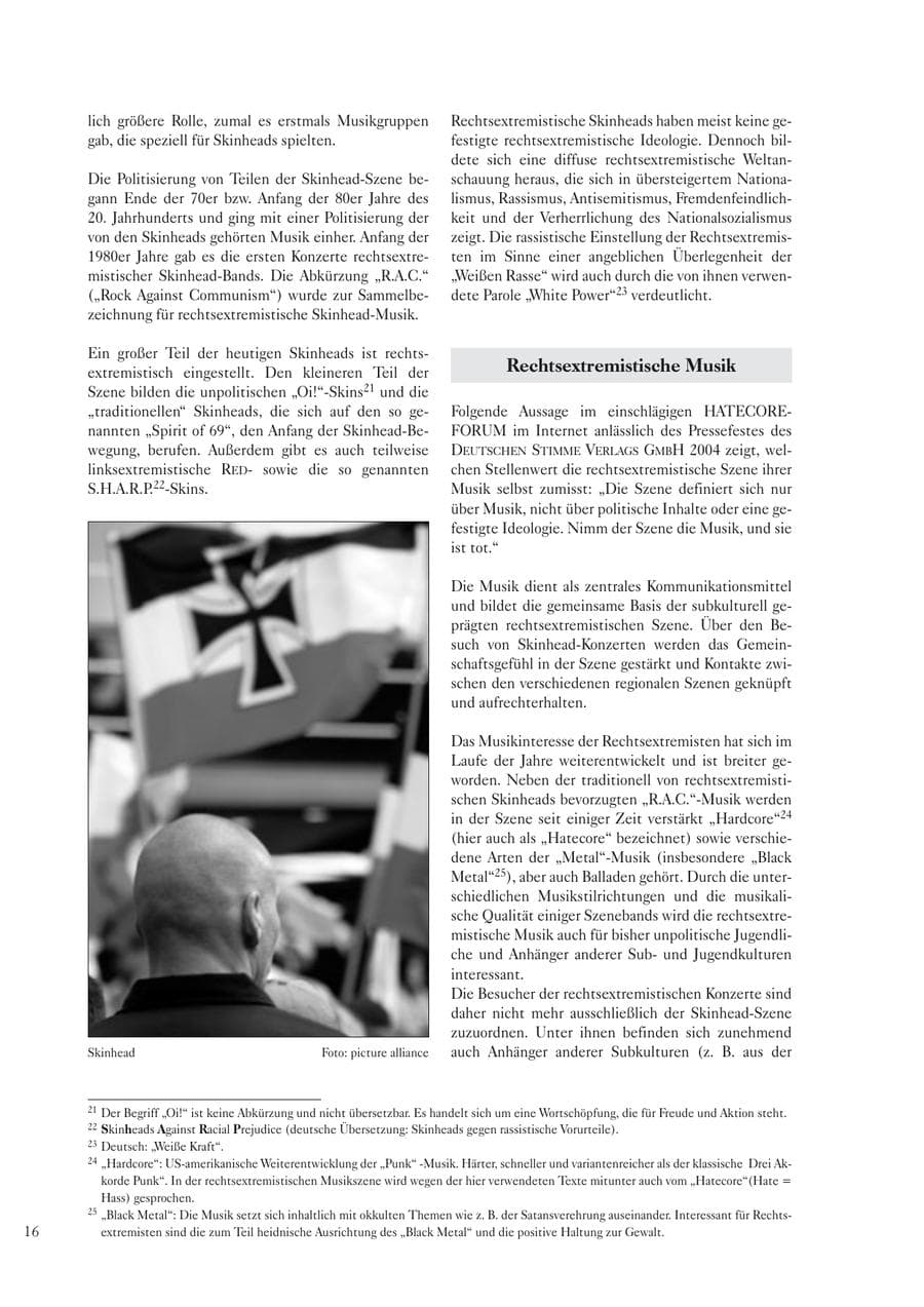 Seite 18 des Verfassungsschutzbericht 2005 Sachsen