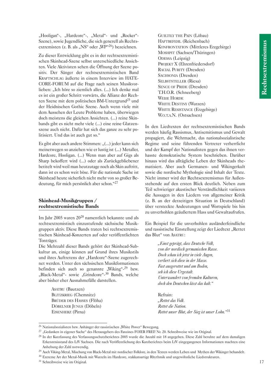 Seite 19 des Verfassungsschutzbericht 2005 Sachsen