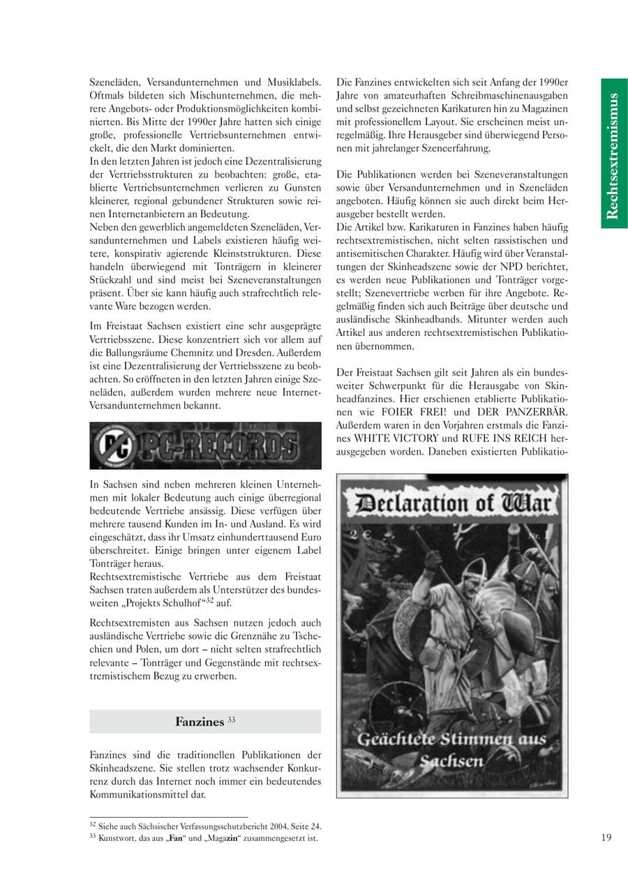 Seite 21 des Verfassungsschutzbericht 2005 Sachsen