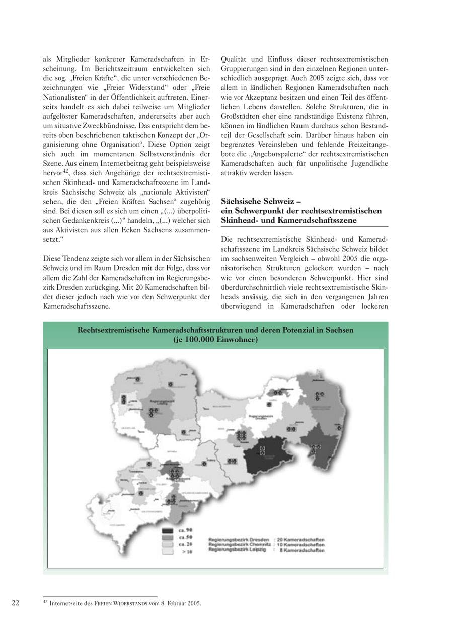 Seite 24 des Verfassungsschutzbericht 2005 Sachsen