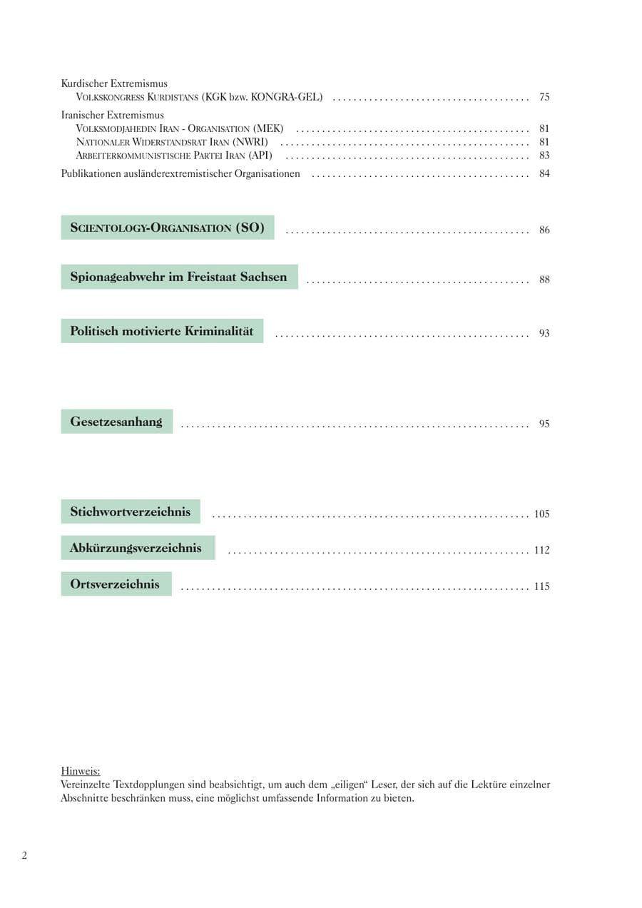 Seite 4 des Verfassungsschutzbericht 2005 Sachsen