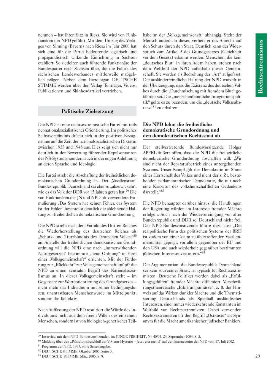 Seite 31 des Verfassungsschutzbericht 2005 Sachsen