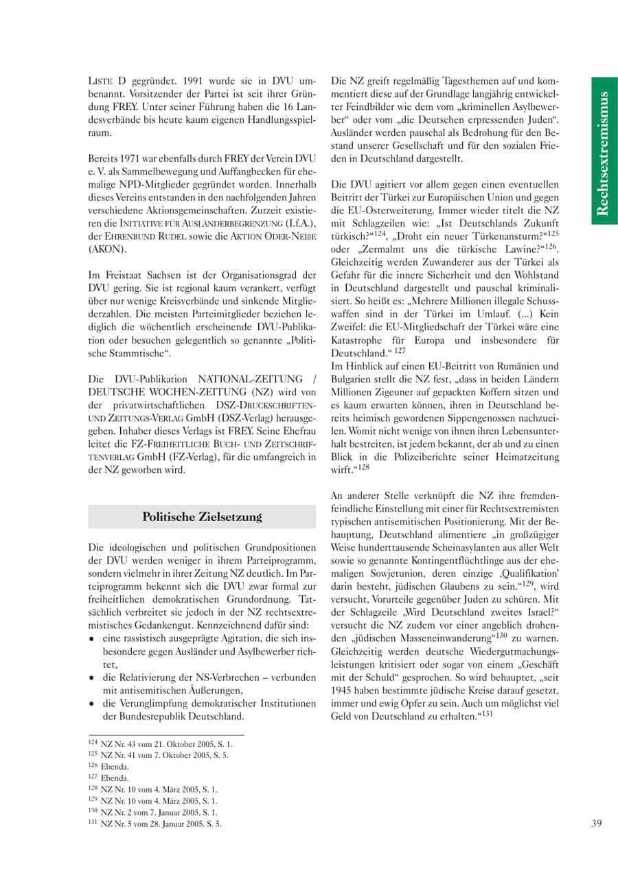 Seite 41 des Verfassungsschutzbericht 2005 Sachsen