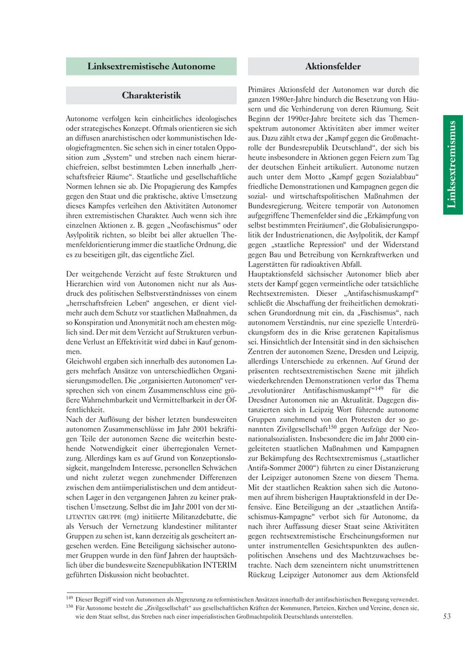 Seite 55 des Verfassungsschutzbericht 2005 Sachsen