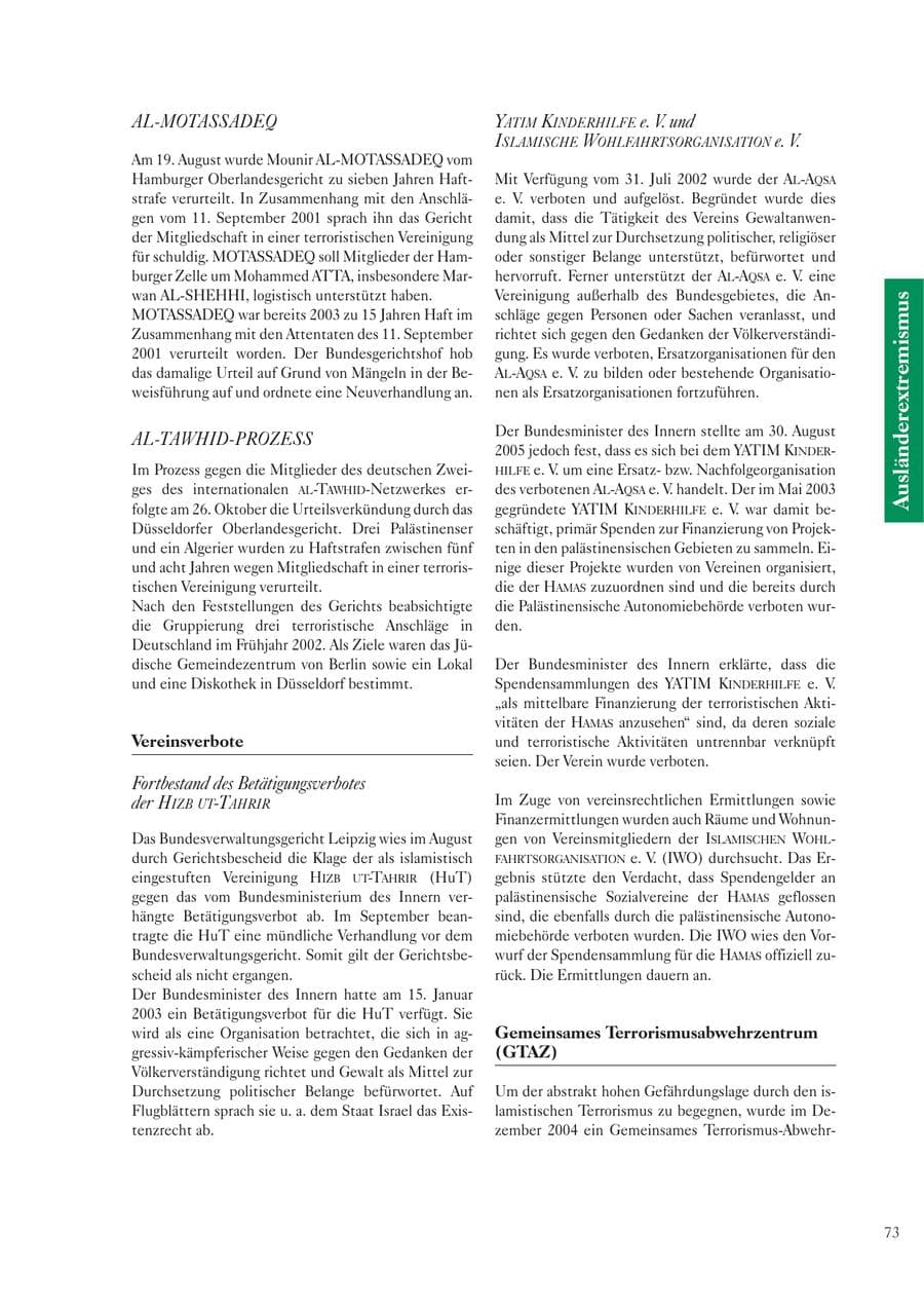 Seite 75 des Verfassungsschutzbericht 2005 Sachsen