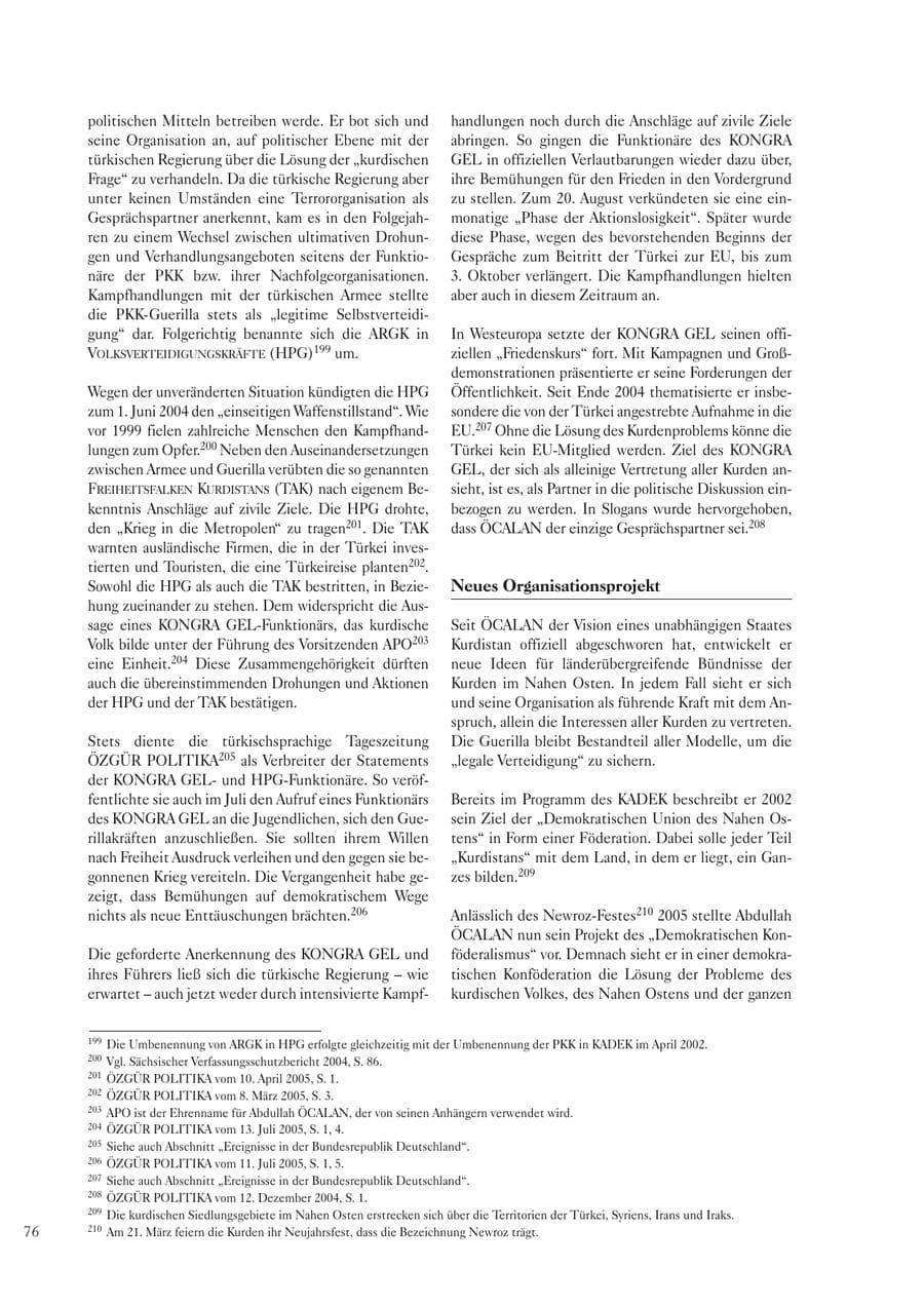 Seite 78 des Verfassungsschutzbericht 2005 Sachsen