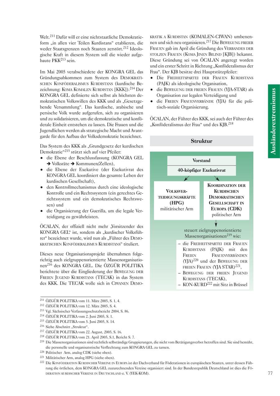 Seite 79 des Verfassungsschutzbericht 2005 Sachsen