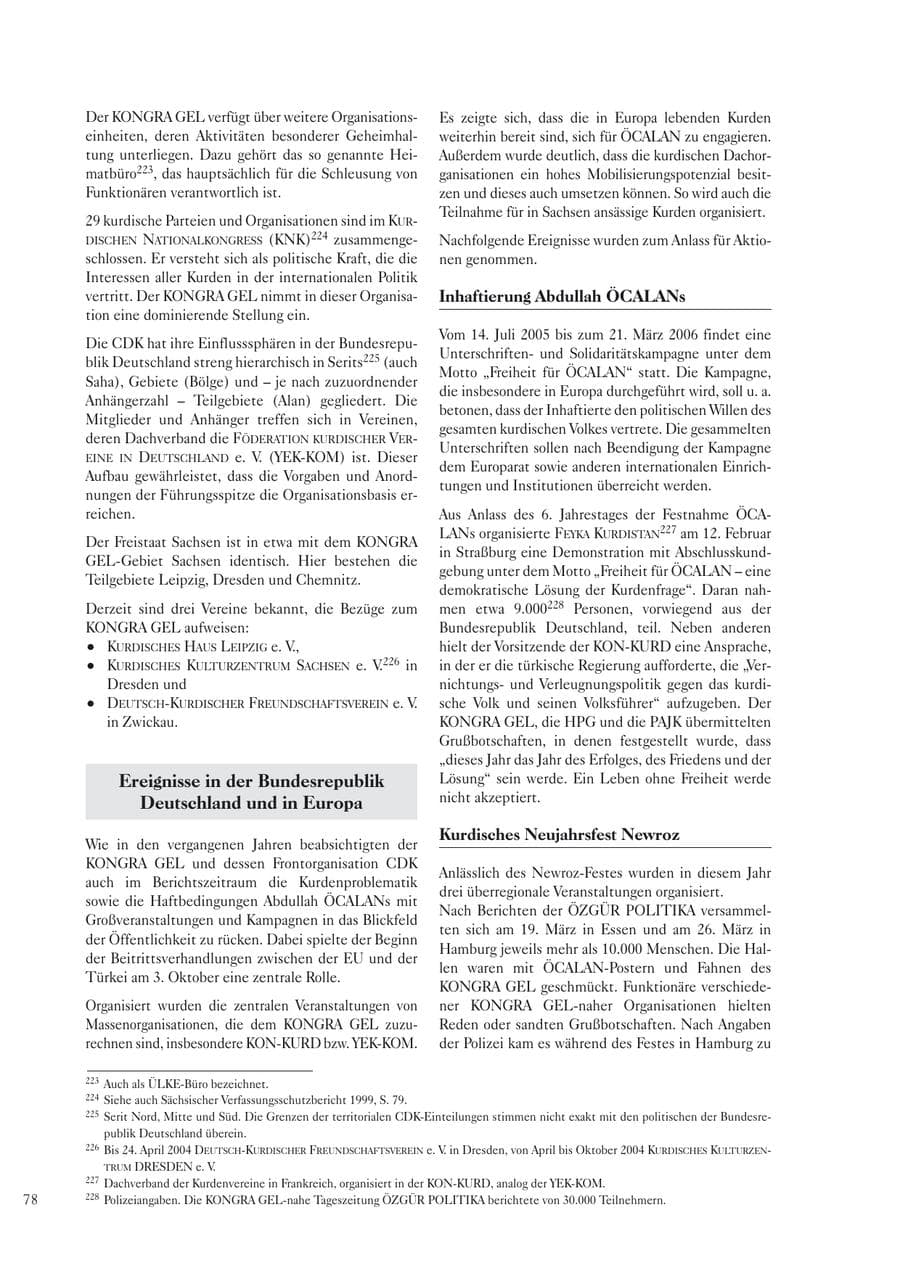 Seite 80 des Verfassungsschutzbericht 2005 Sachsen