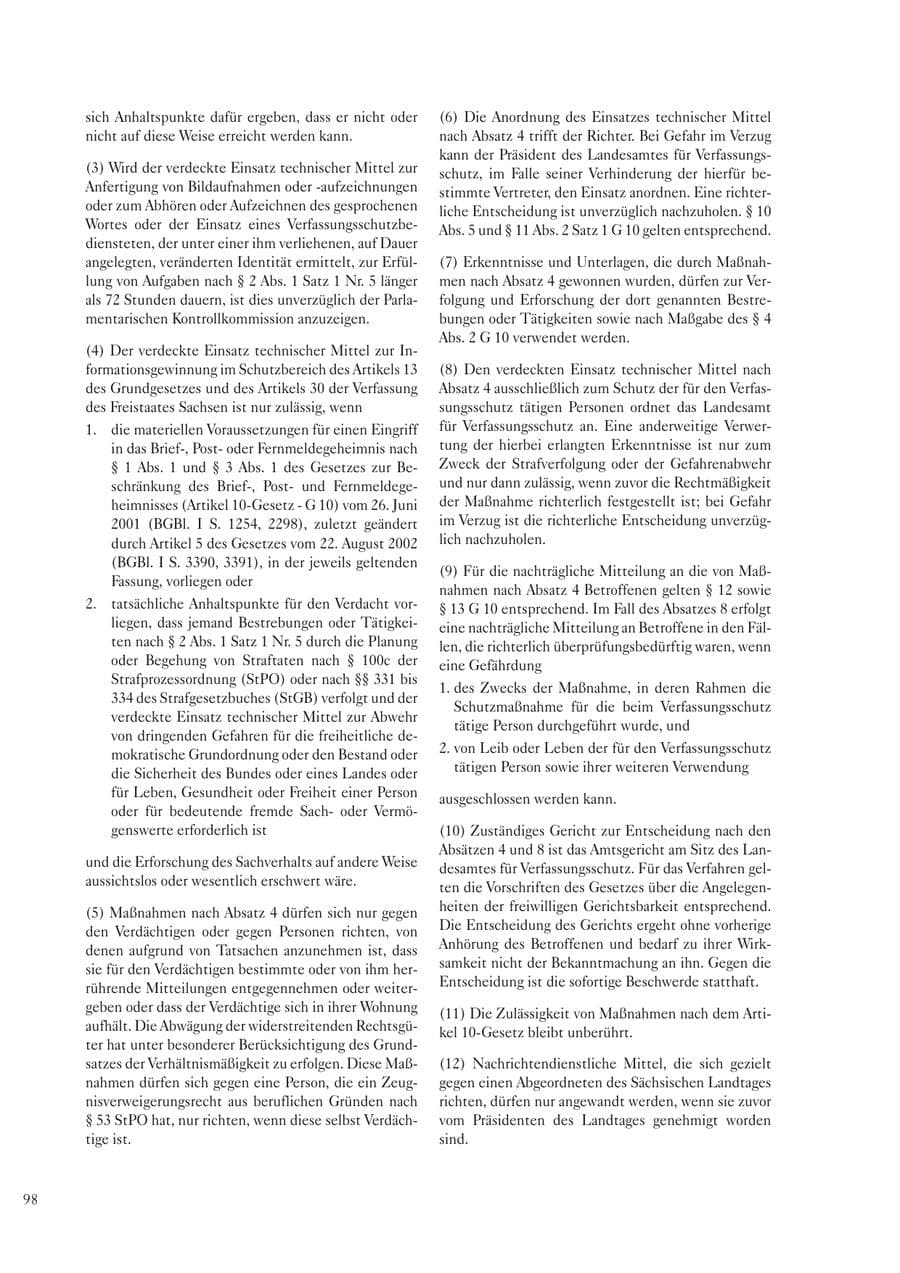 Seite 100 des Verfassungsschutzbericht 2005 Sachsen