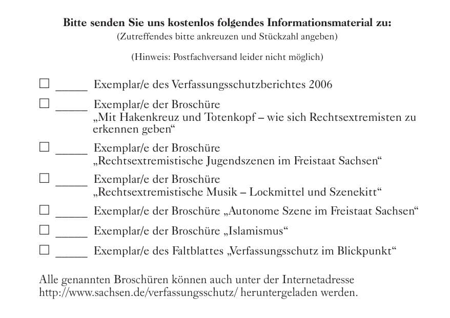Seite 105 des Verfassungsschutzbericht 2006 Sachsen