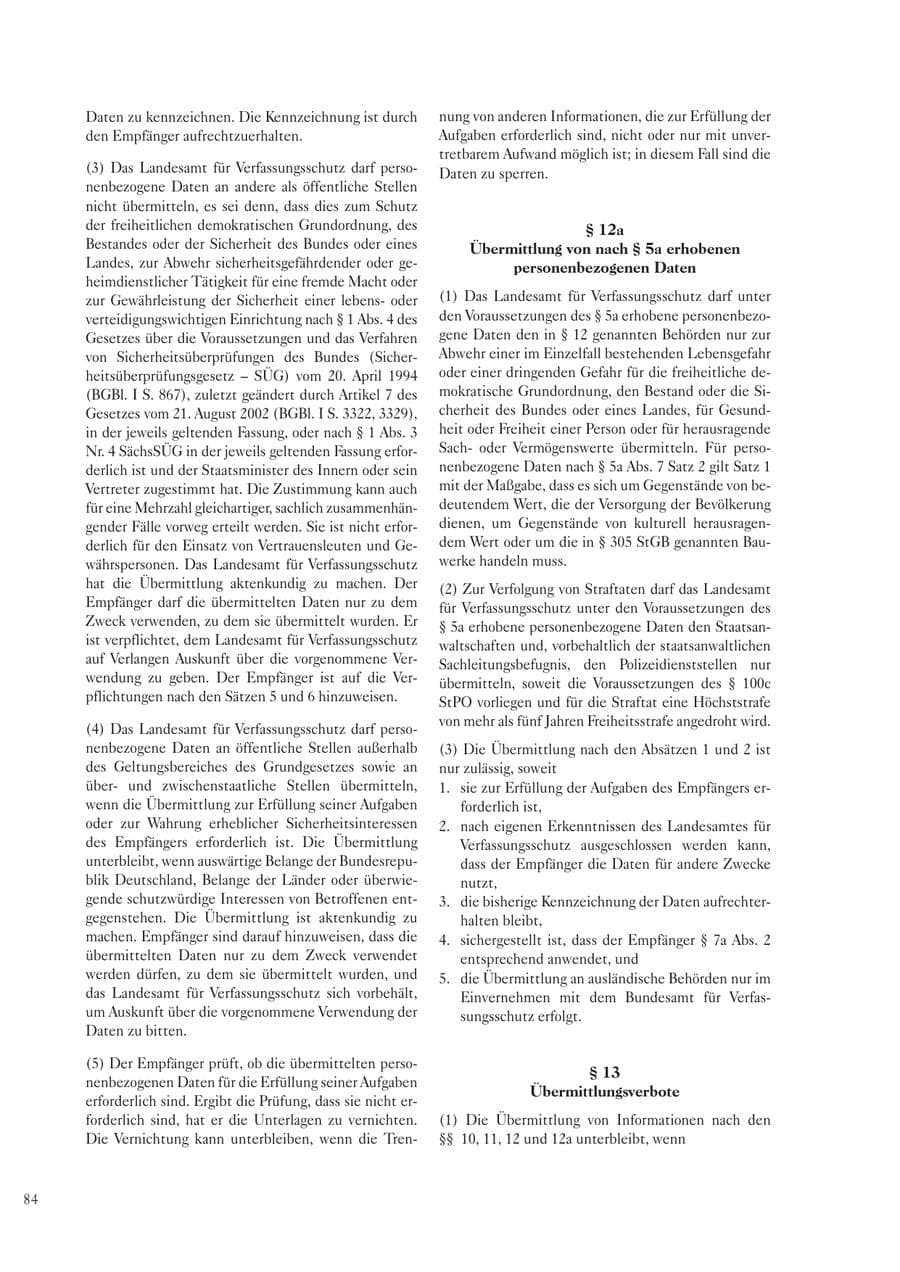 Seite 86 des Verfassungsschutzbericht 2006 Sachsen