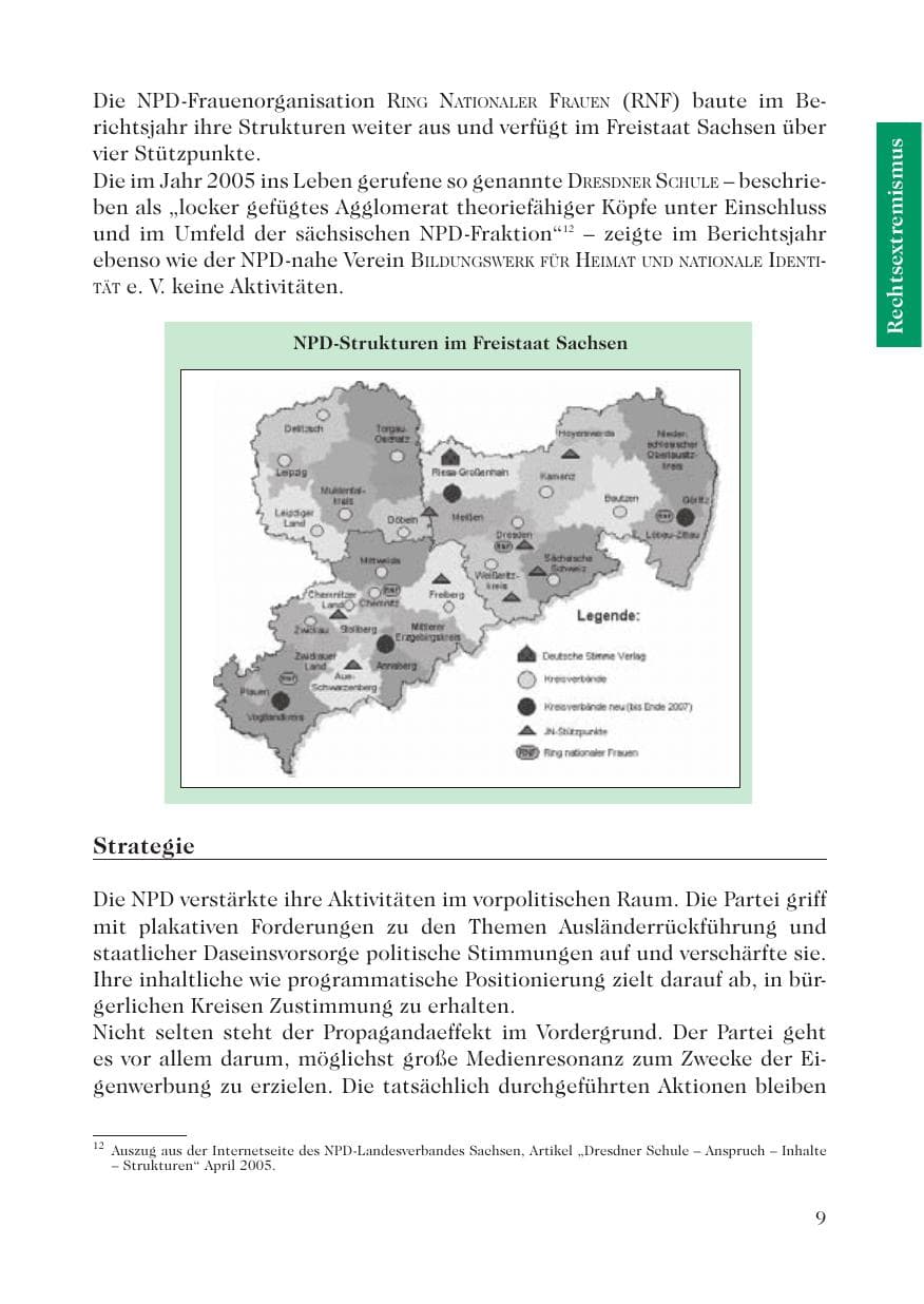Seite 11 des Verfassungsschutzbericht 2007 Sachsen