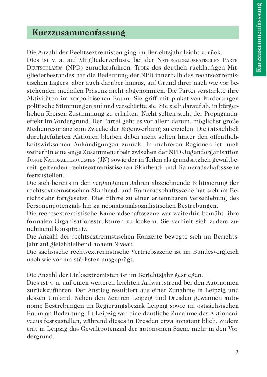 Seite 5 des Verfassungsschutzbericht 2007 Sachsen
