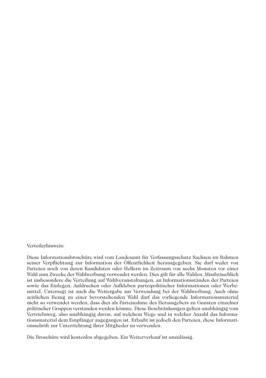 Seite 2 des Verfassungsschutzbericht 2008 Sachsen